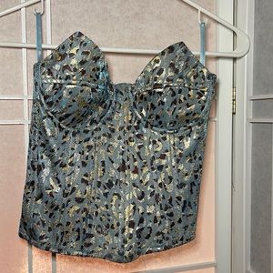 Small blue/sliver corset.